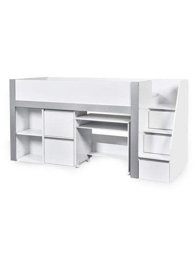 Gaia Midsleeper Bed - White and Silver – Julian Bowen, view 4