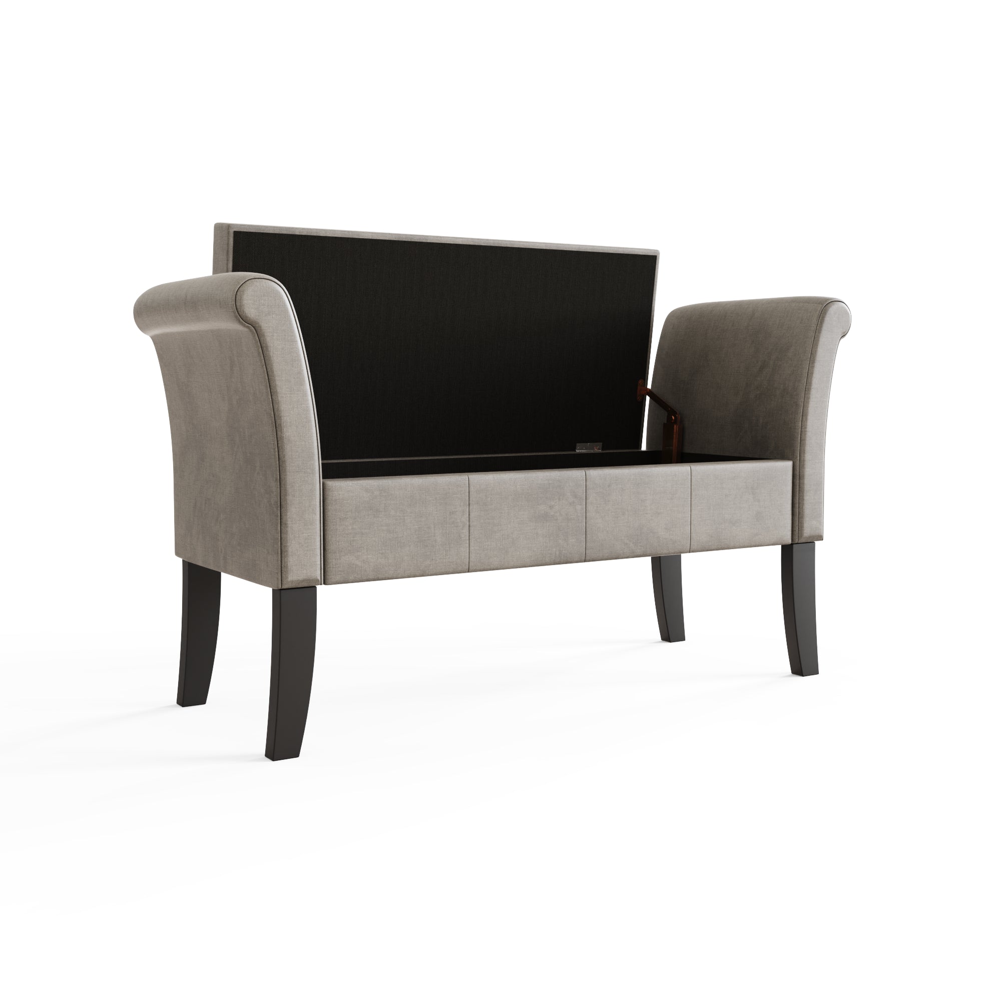 Balmoral Window Seat Silver Chenille – GFW, view 6