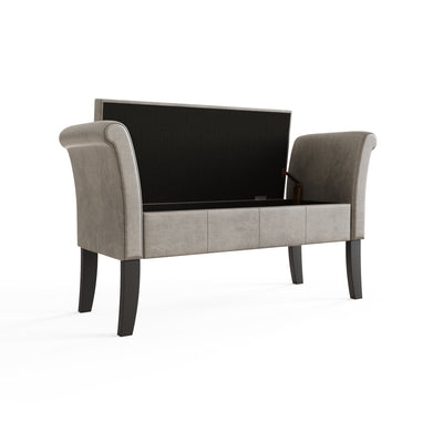 Balmoral Window Seat Silver Chenille – GFW, view 6