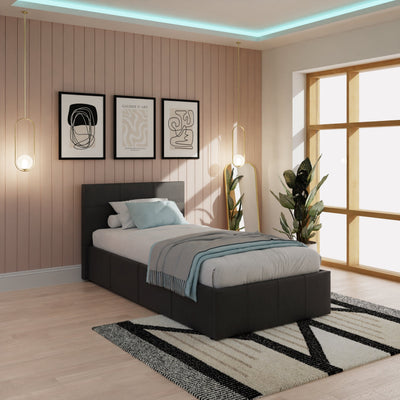 End Lift Ottoman Bed Black – GFW, view 10