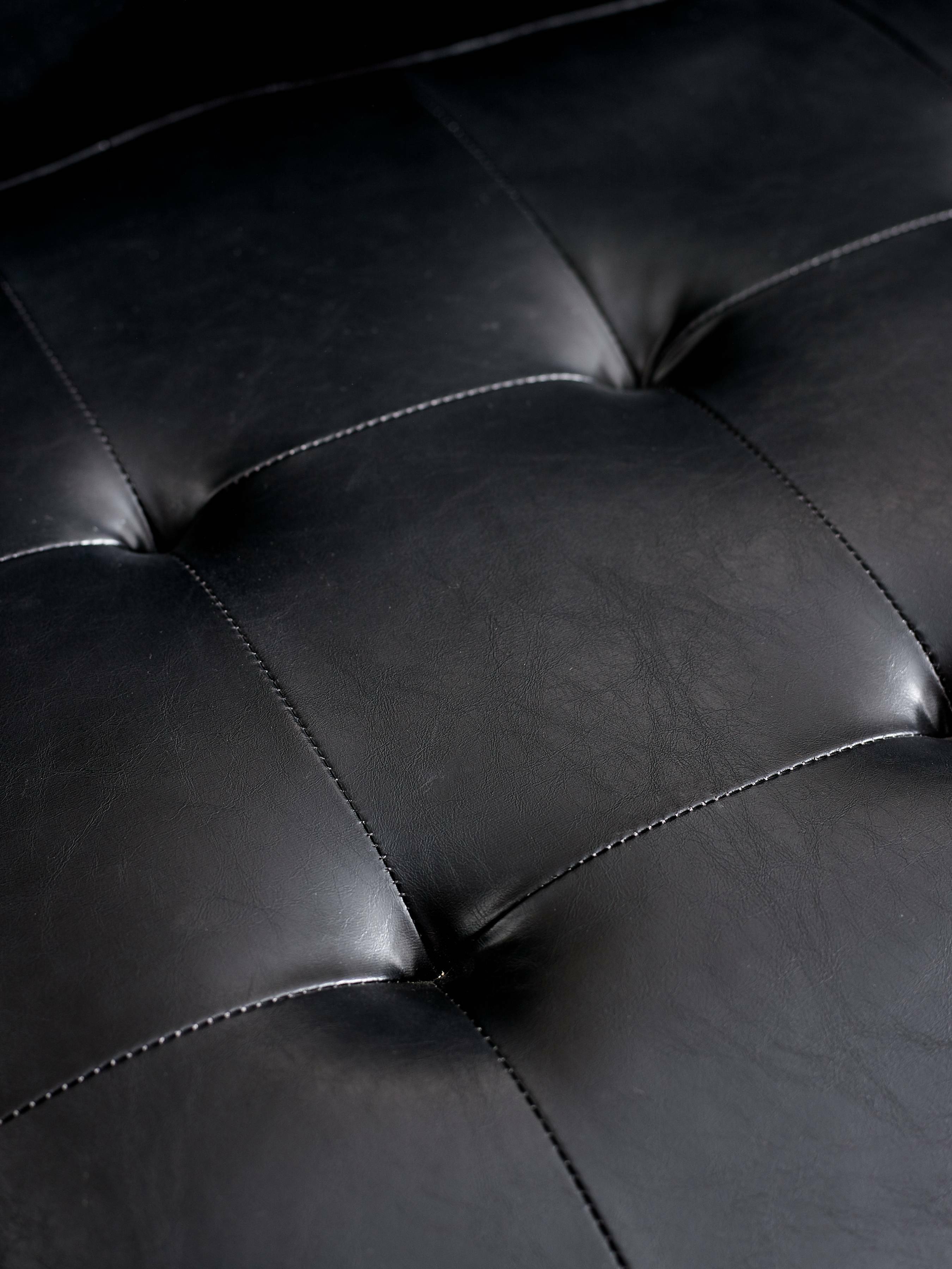 Henley Black Faux Leather 2 Seater Sofa – Julian Bowen, view 9