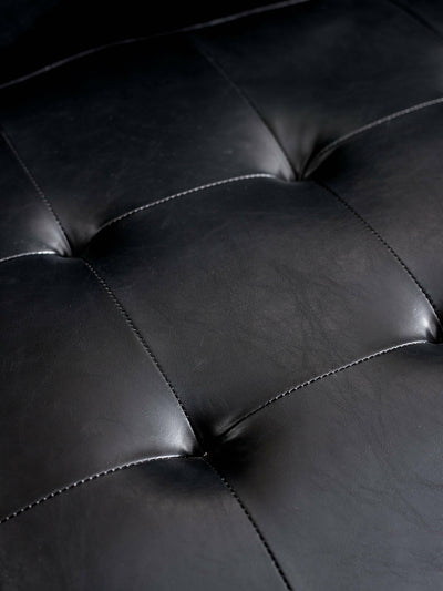 Henley Black Faux Leather 2 Seater Sofa – Julian Bowen, view 9