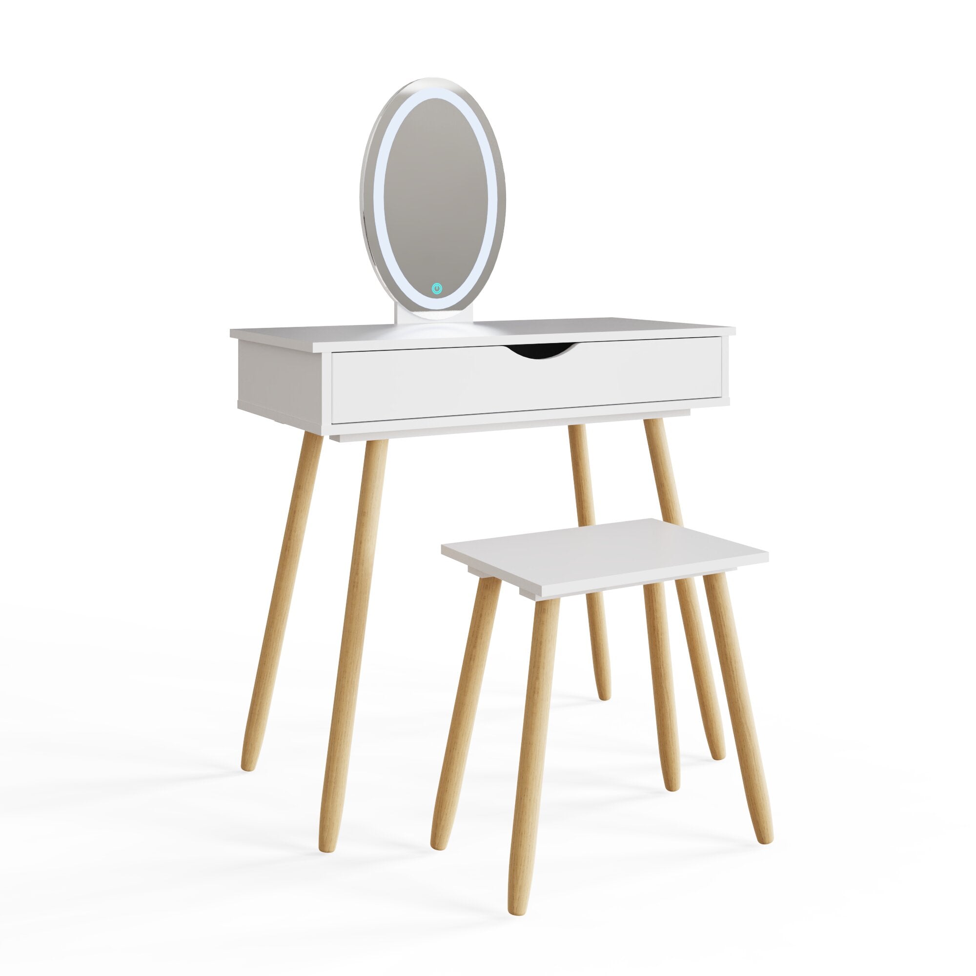Signy Led Dressing Table With Stool – GFW, view 11