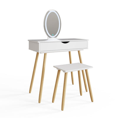 Signy Led Dressing Table With Stool – GFW, view 11