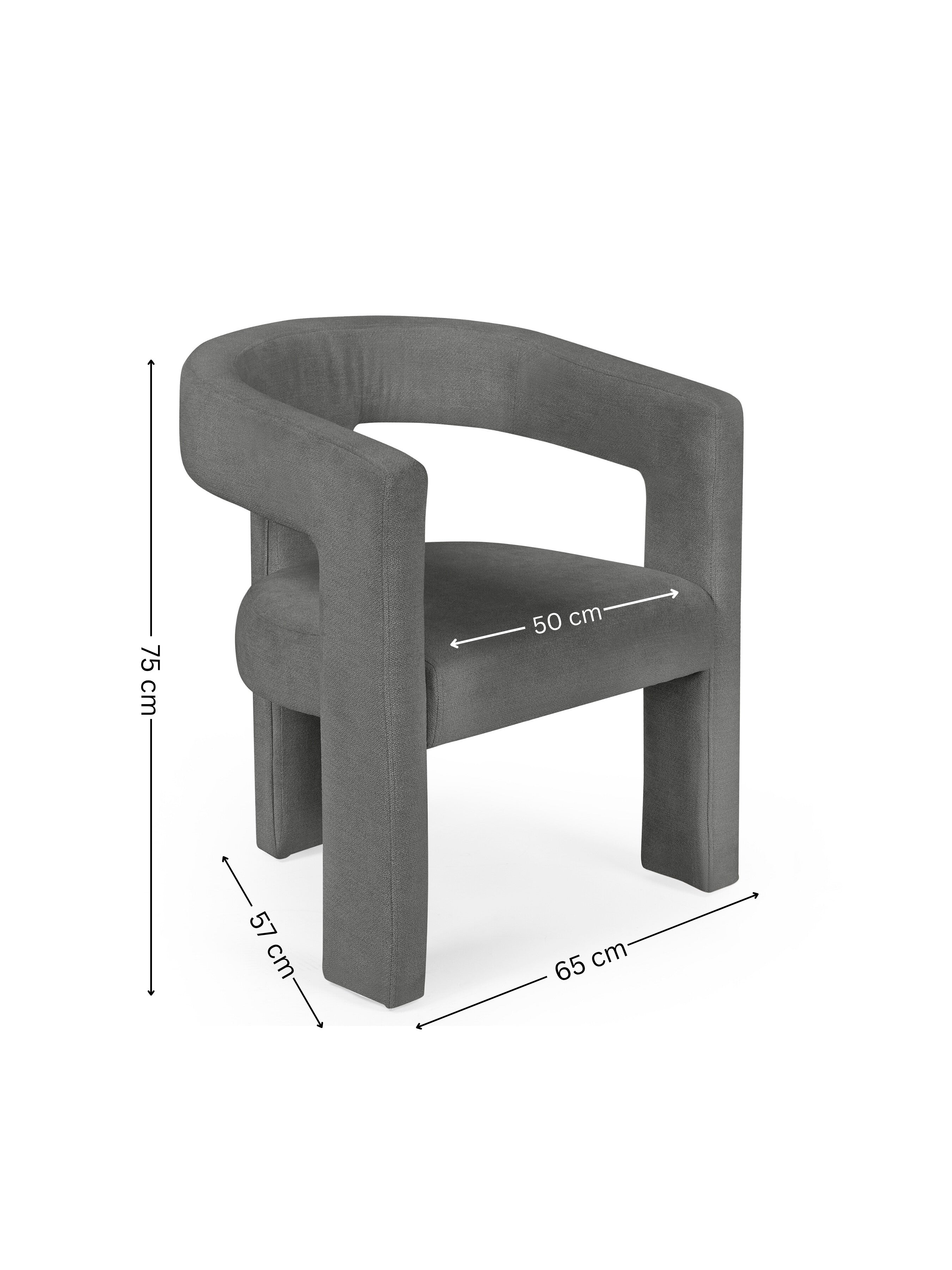 Elara Grey Chenille Upholstered  Chair – Julian Bowen, view 11