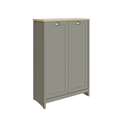 Lancaster 2 Door Shoe Cabinet Grey – GFW