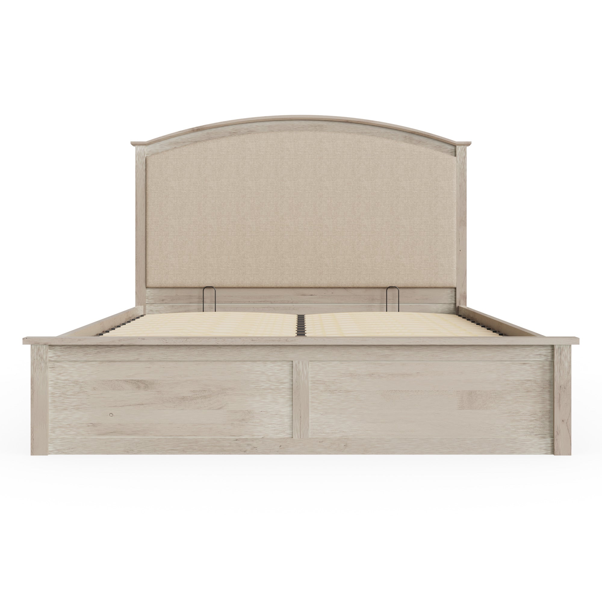 Madrid Ottoman Bed Limed Oak Fabric Headboard Natural – GFW, view 5