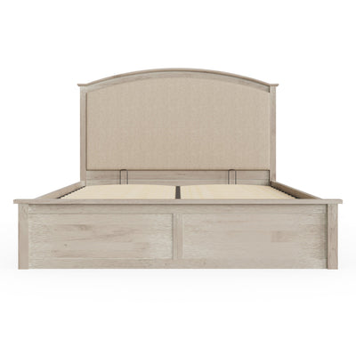 Madrid Ottoman Bed Limed Oak Fabric Headboard Natural – GFW, view 5