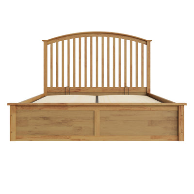 Madrid Wooden Ottoman Bed Oak – GFW