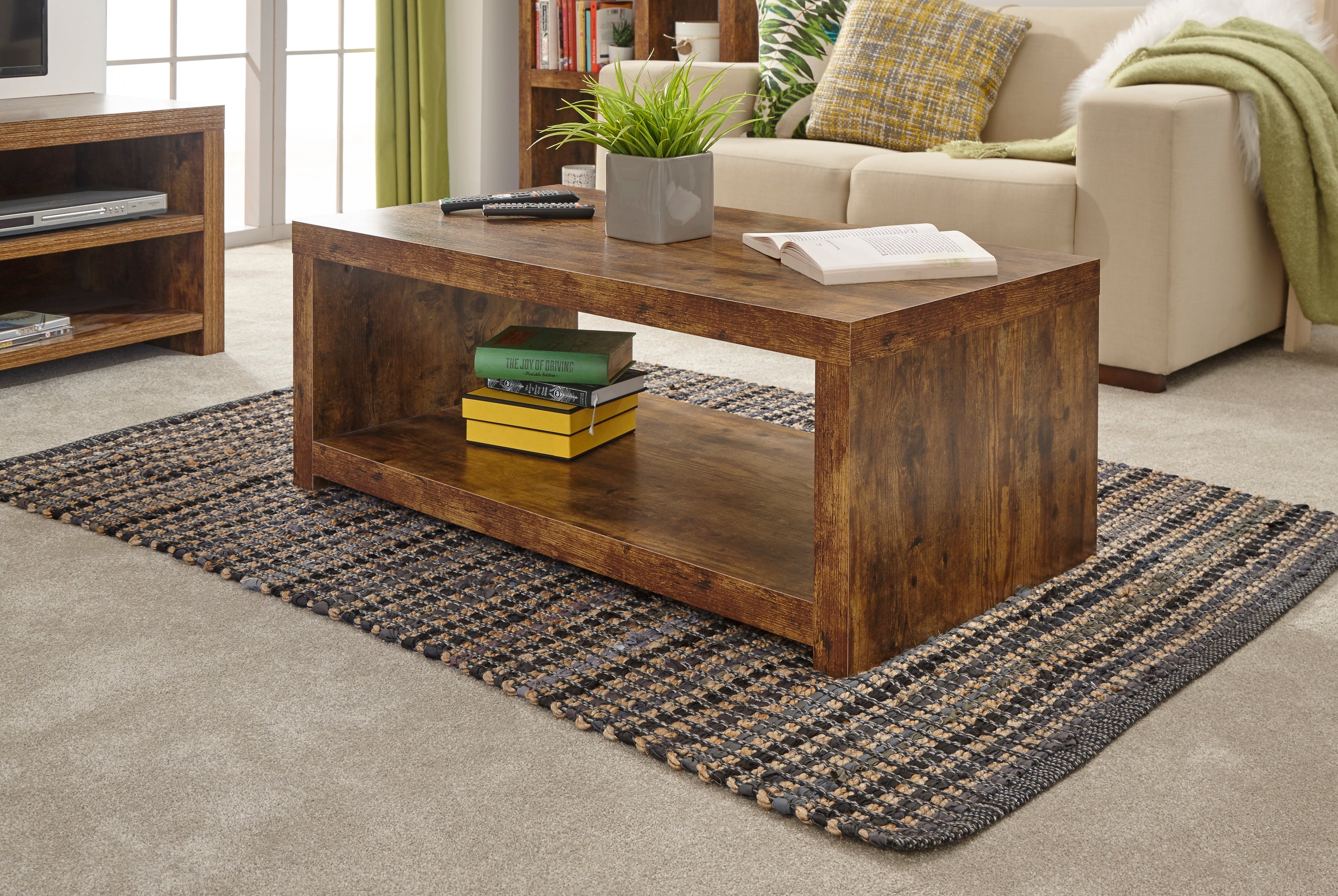 Jakarta Coffee Table With Shelf Mango – GFW, view 2