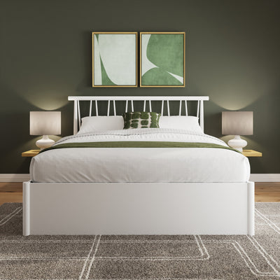 Fusum Spindle Ottoman Bed - White – GFW, view 16