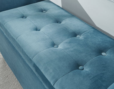 Genoa Window Seat Teal Fabric – GFW, view 7