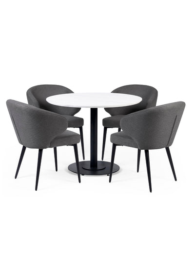 Marcus Mid Grey Fabric Dining Chairs (Set of 2) – Julian Bowen, view 11