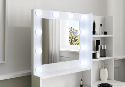 Eva Dressing Table With Stool White – GFW, view 7