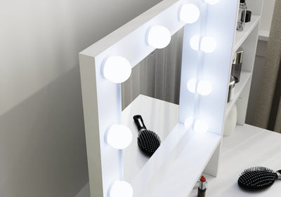 Eva Dressing Table With Stool White – GFW, view 6