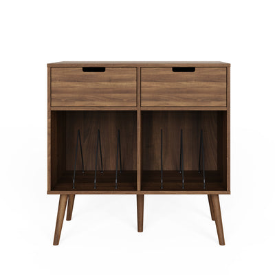 Jaxon 2 Drawer Turntable Stand – Walnut