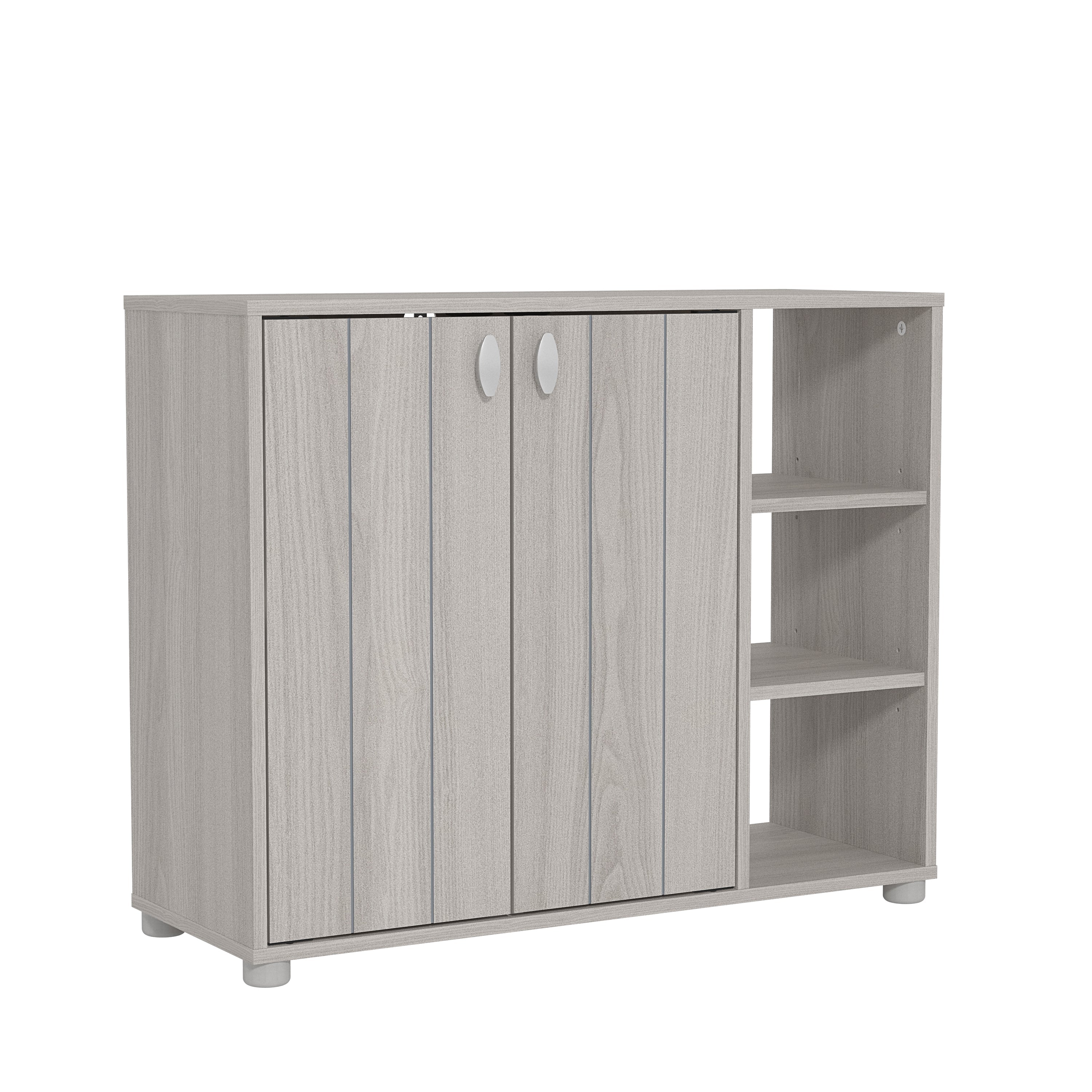 Bideford Shoe Cabinet Warm Grey Oak – GFW, view 5