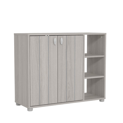Bideford Shoe Cabinet Warm Grey Oak – GFW, view 5
