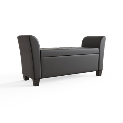 Verona Window Seat Black Pu – GFW