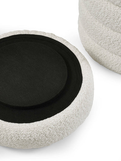 Hailey Ivory Boucle Upholstered 40cm Storage Stool – Julian Bowen, view 9