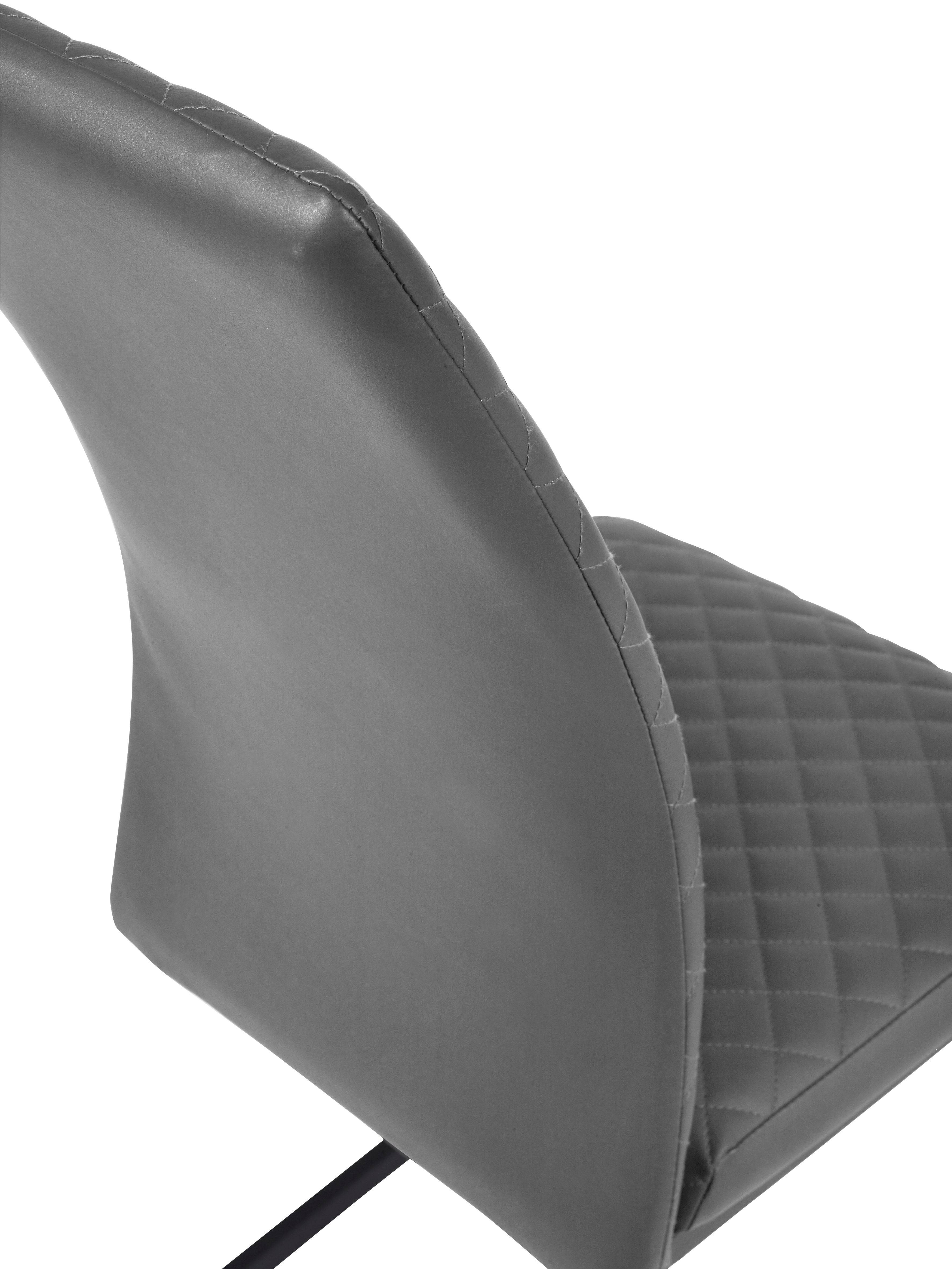 Xavier Grey Upholstered Cantilever Dining Chairs (Set of 4) – Julian Bowen, view 6