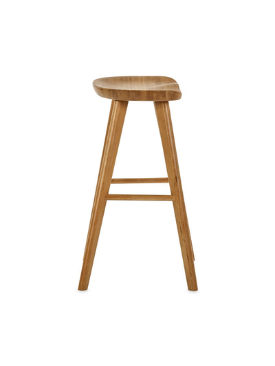 Mulu Natural Solid Oak Bar Stool – Julian Bowen, view 4