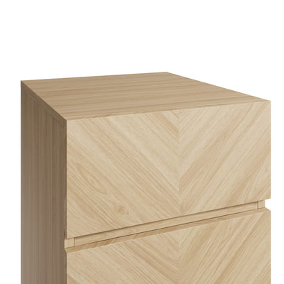 Catania 3 Drawer Bedside Table Euro Oak - Twin Pack – GFW, view 6
