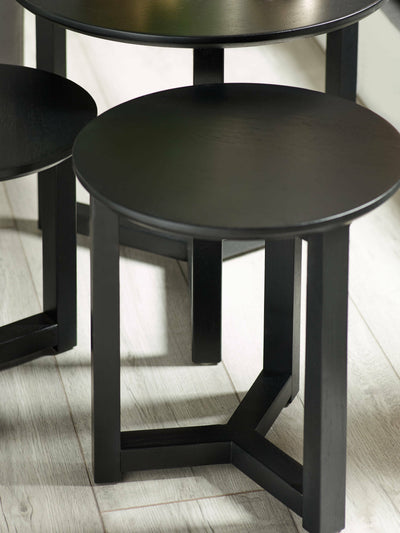 Nidri Black Nest Of 3 Tables – Julian Bowen, view 6