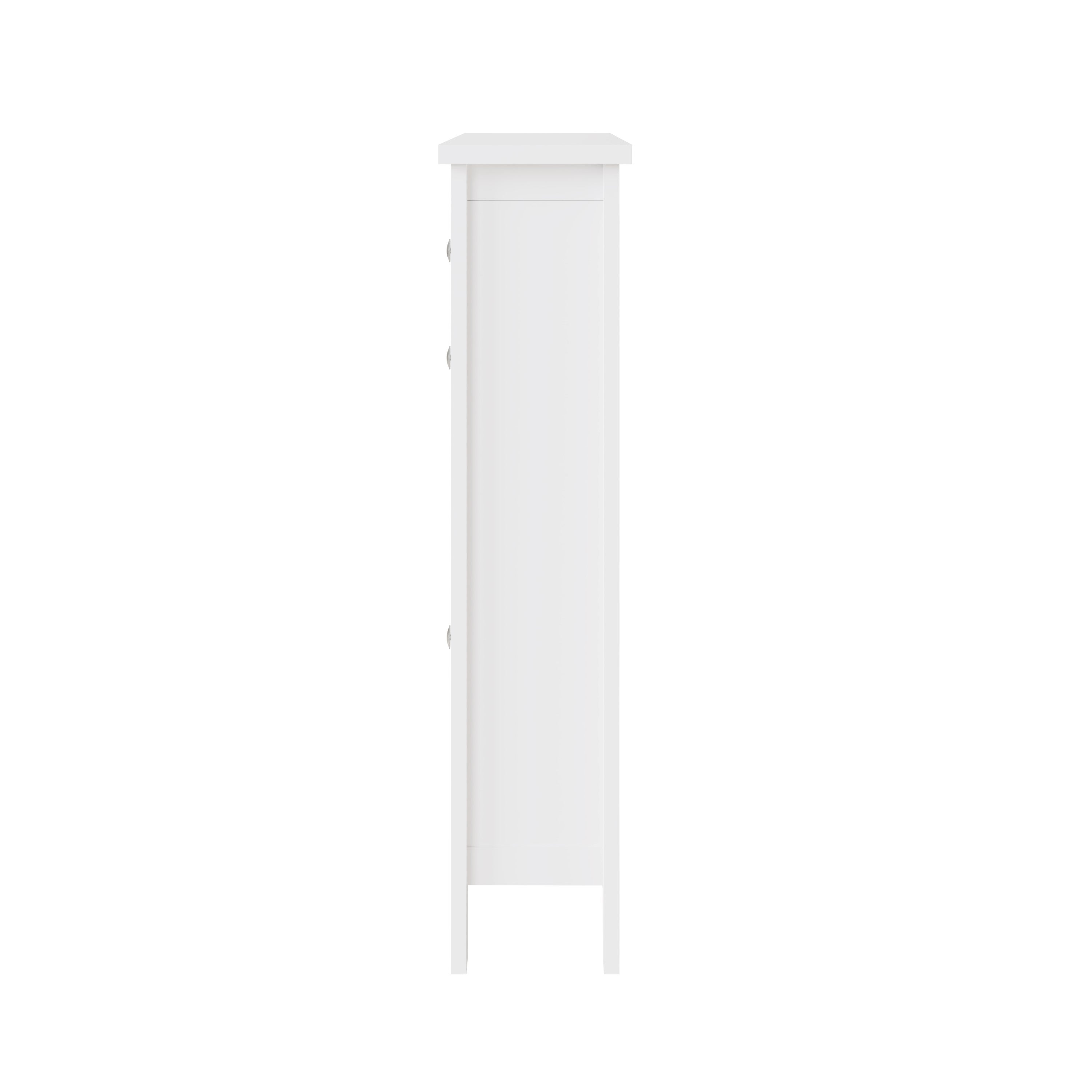 Deluxe Two Tier Shoe Cabinet – White