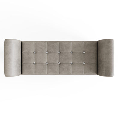 Verona Diamante Window Seat Silver Chenille – GFW, view 9