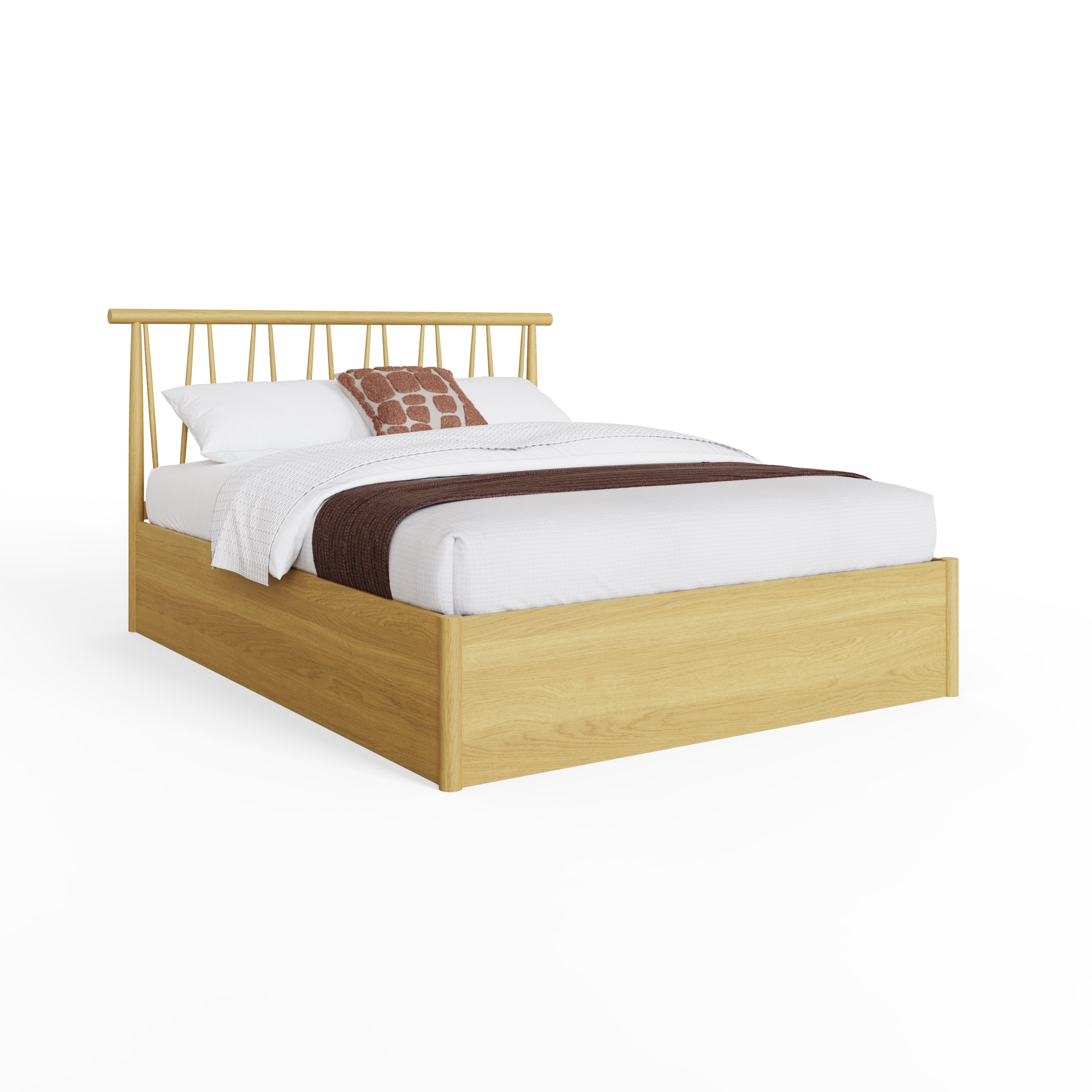 Fusum Spindle Ottoman Bed - Oak – GFW, view 21