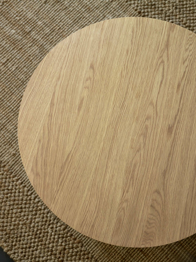 Ollie Natural Oak 45cm Round Lamp Table – Julian Bowen, view 4