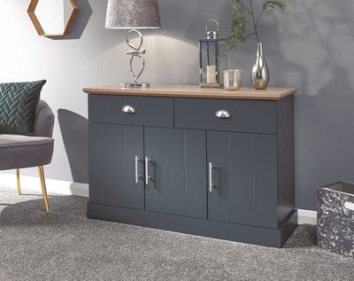 Kendal Large Sideboard – Slate Blue & Oak