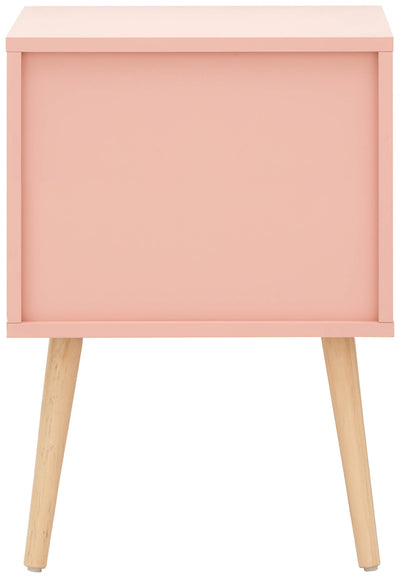 Nyborg Single 2 Drawer Bedside – Coral Pink