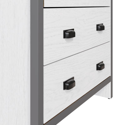 Boston 4 Drawer Chest White – GFW, view 4