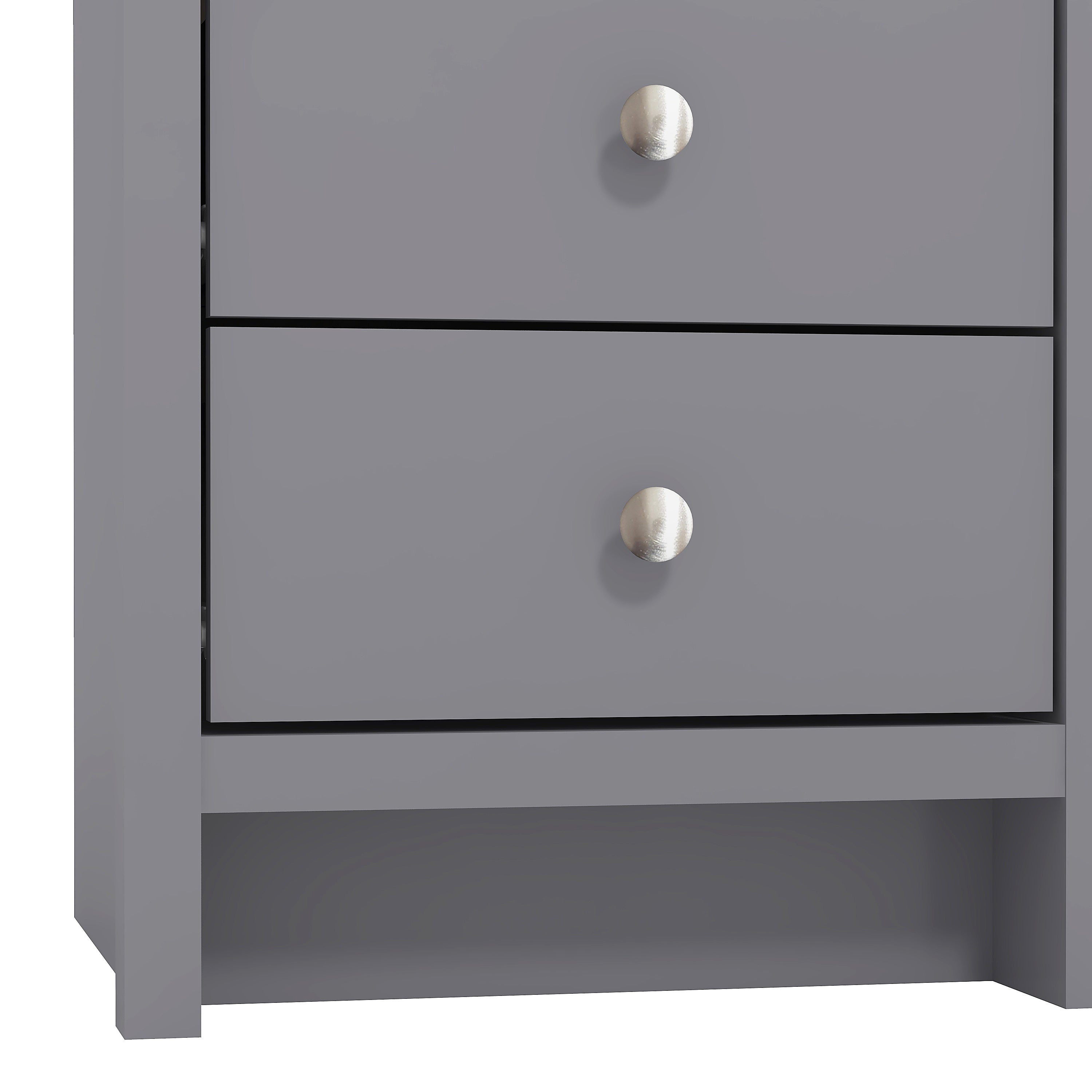 Arianna 3 Drawer Bedside Table – Cool Grey