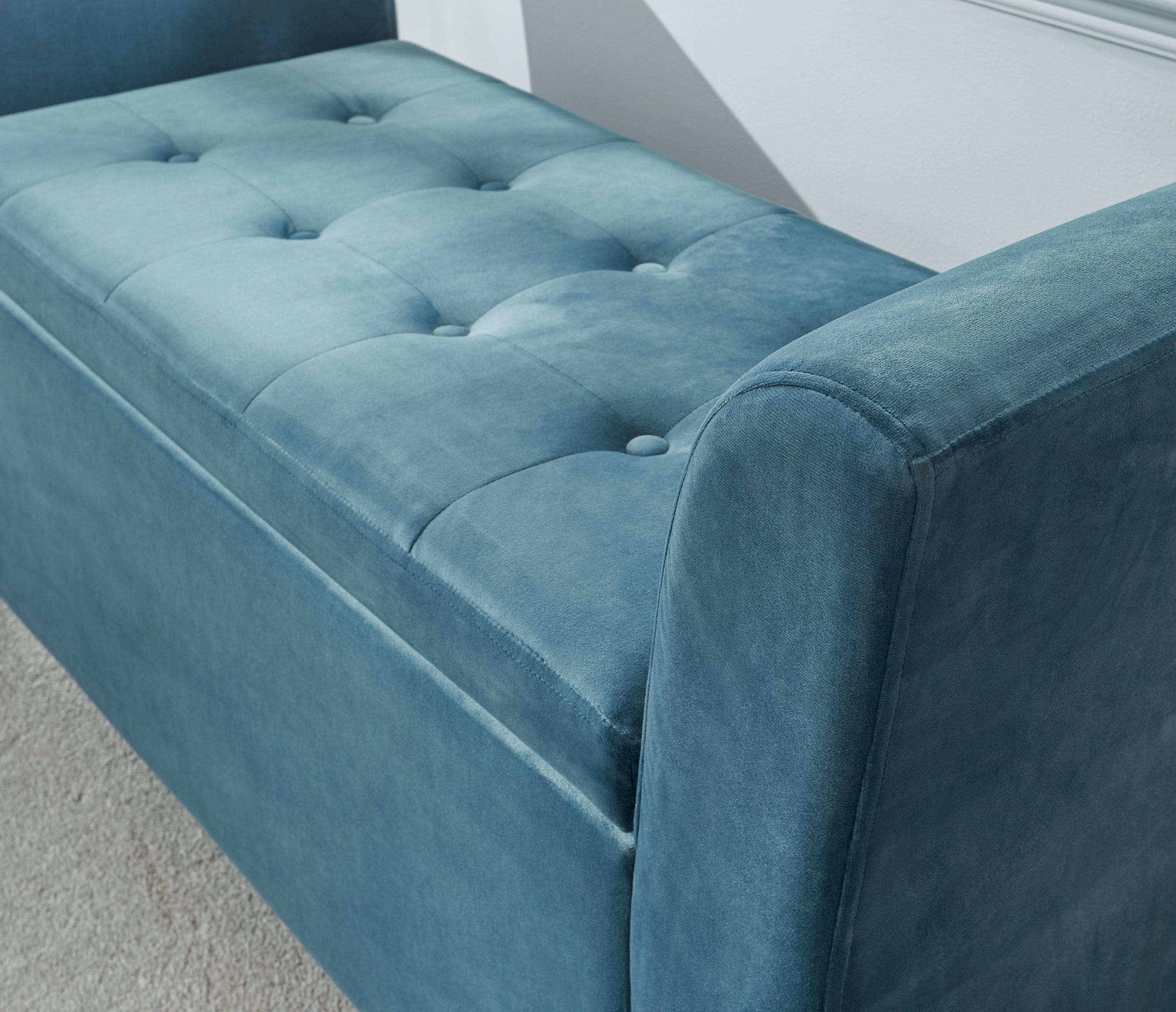 Genoa Window Seat Teal Fabric – GFW, view 6