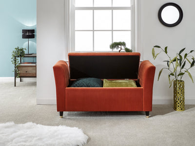 Genoa Window Seat Russet Fabric – GFW, view 3