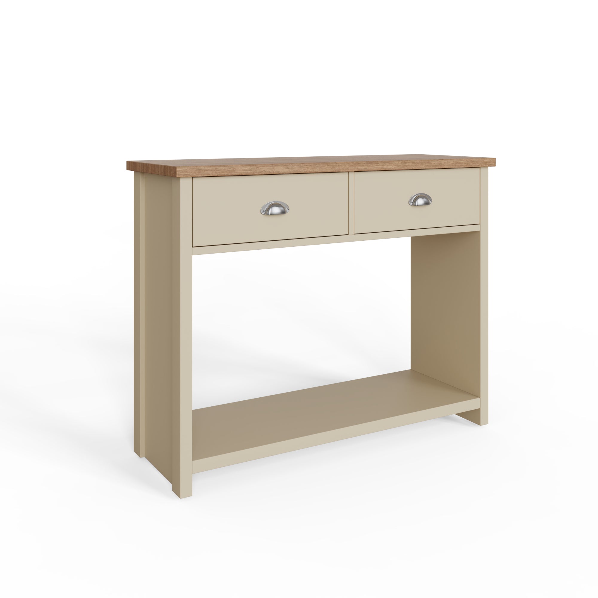 Lancaster Console Hall Table – Cream & Oak