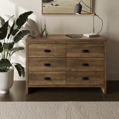 Boston 3+3 Drawer Chest Knotty Oak – GFW, view 2