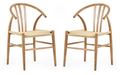 Symi Natural Oak Dining Chairs (Set of 2) – Julian Bowen