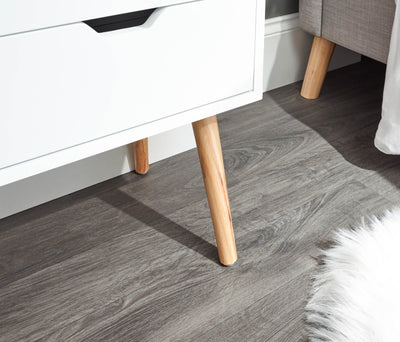 Nyborg Single 2 Drawer Bedside – White
