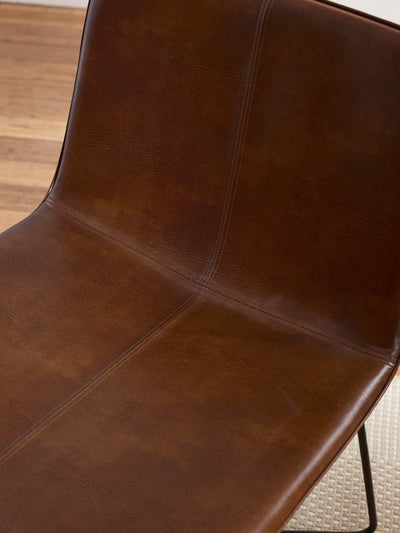 Joren Tan Brown PU Leather Lounge Chair – Julian Bowen, view 6