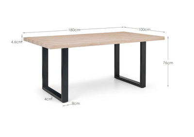 Berwick Rectangular Table and 6 Mustard Luxe Chairs