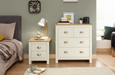 Lancaster 2+2 Drawer Chest Cream – GFW, view 2
