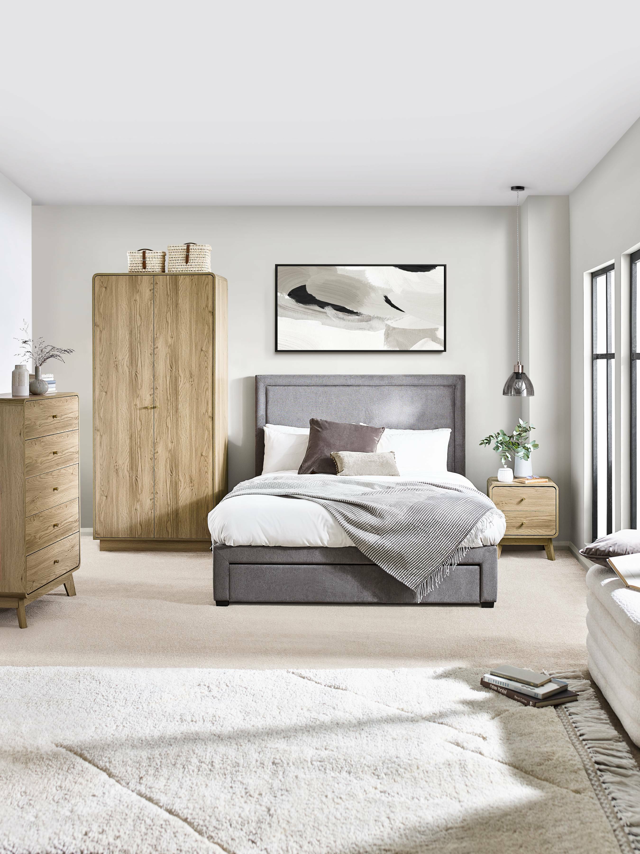 Ingrid 2 Drawer Bedside Oak – Julian Bowen, view 13