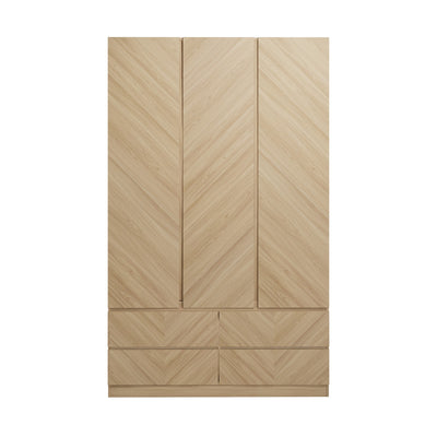 Catania 3 Door 4 Drawer Wardrobe Euro Oak – GFW