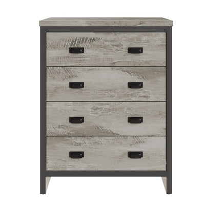 Boston 4 Drawer Chest Grey – GFW, view 3