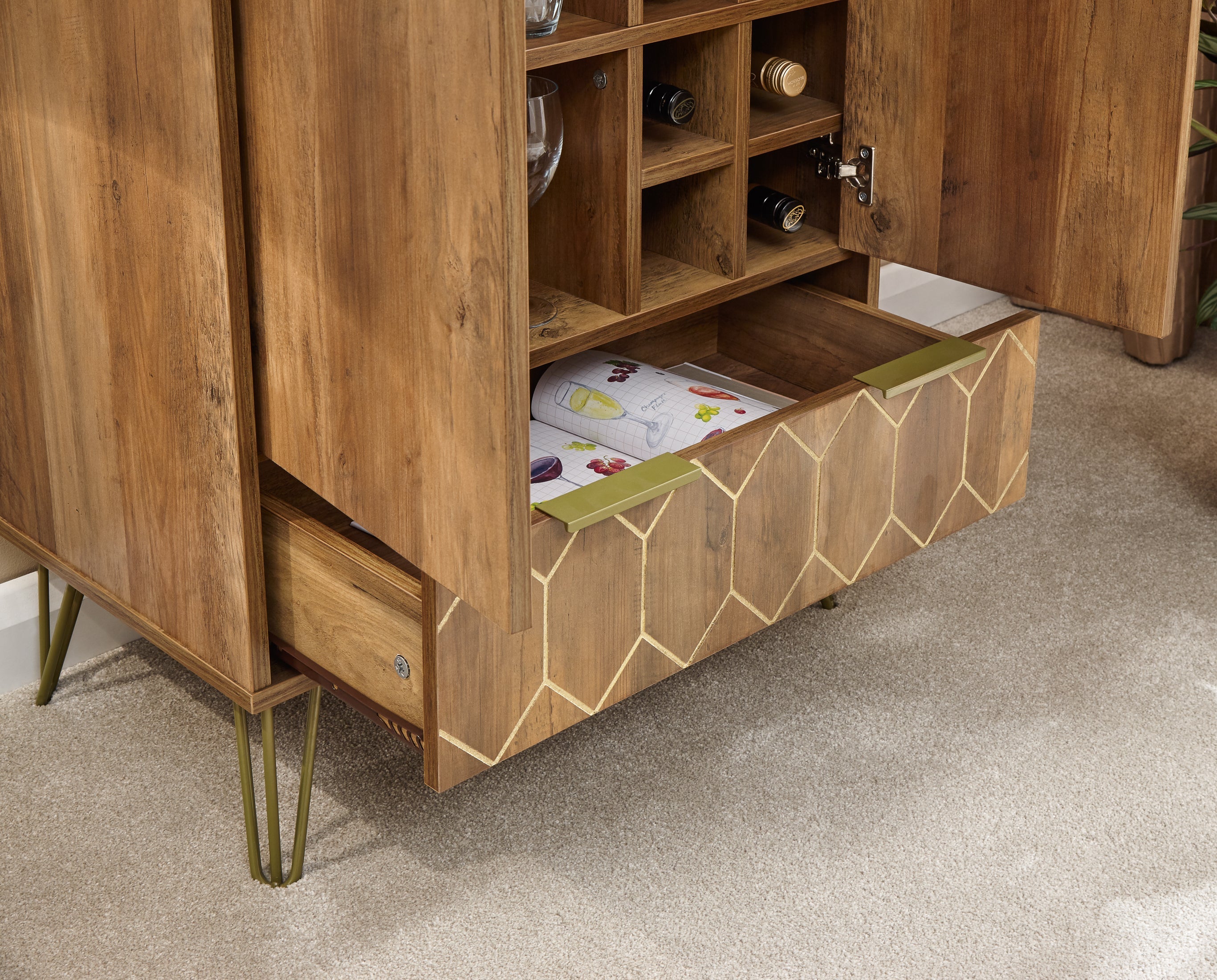 Orleans Wine Cabinet Mango – GFW, view 4