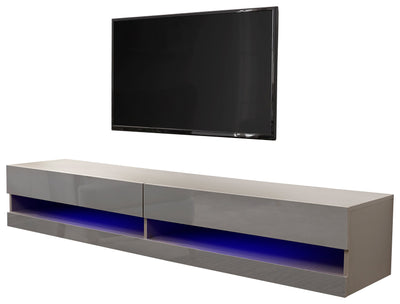 Galicia 150Cm Wall TV Unit With Led Grey – GFW